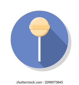 Lollipop candy icon illustration. Food icon concept isolated vector.