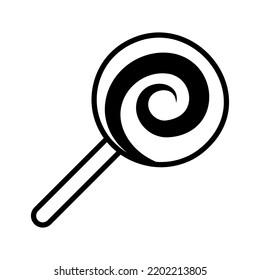 Lollipop candy icon. Pictogram isolated on a white background. Vector illustration.