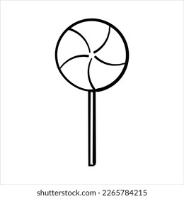 Lollipop candy icon vector graphic illustration