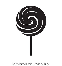 Icono de golosina de Lollipop. Diseño de fondo blanco.