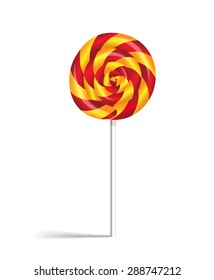 Lollipop candy isolated on white background.Vector illustration