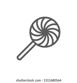 Lollipop candy line icon.