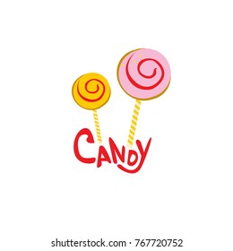 Lollipop candy logo