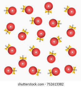 lollipop candy pattern on white background. flat design style. vector background design.