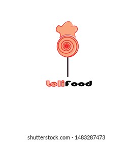 lollipop candy and pot logo design