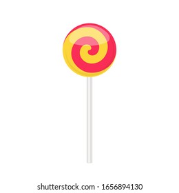 Lollipop Candy Red Yellow Spiral Pattern Stock Vector (Royalty Free ...