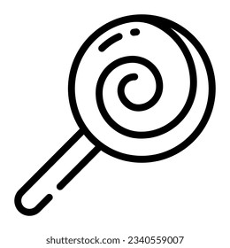Lollipop Candy Simple Line Icon Symbol Logo