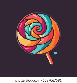 Lollipop-Süßigkeiten einfaches, modernes Logo