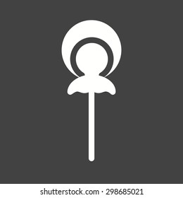 Lollipop, candy, sweet icon vector image. Can also be used for sweets and confectionery. Suitable for use on web apps, mobile apps and print media.