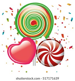 lollipop candy sweet isolated icon