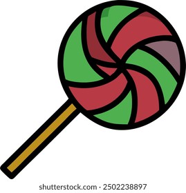 Lollipop candy, vector design of sweet Lollipop 