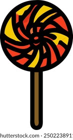 Lollipop candy, vector design of sweet Lollipop 