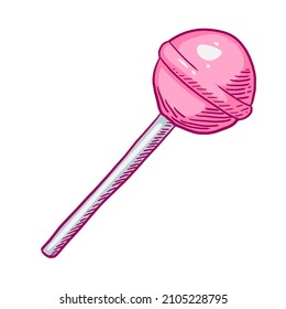 lollipop candy vector illustration isolated on white background