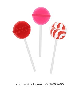 Lollipop Candy Vector Illustration Logo with Bright Colors