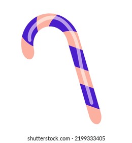 Lollipop Cane. Vector cartoon illustration