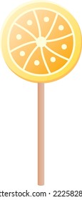 Lollipop of the citrus fruit