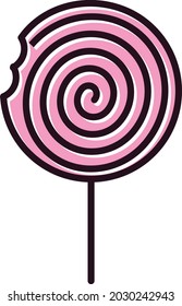 Diseño de iconos de vectores con color Lollipop
