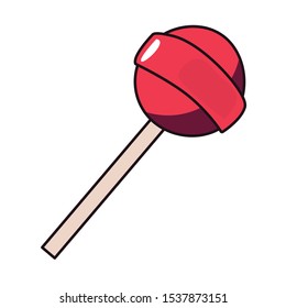 lollipop comic pop art on white background vector illustration