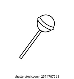 Lollipop design sketch on white background showcasing sweet confectionery treat