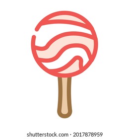 lollipop dessert color icon vector. lollipop dessert sign. isolated symbol illustration