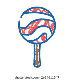 lollipop dessert doodle icon sketch vector. lollipop dessert sign. isolated symbol illustration