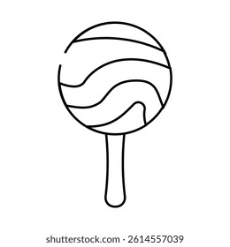 lollipop dessert line icon vector. lollipop dessert sign. isolated contour symbol black illustration