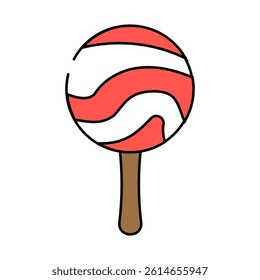 lollipop dessert line icon vector. lollipop dessert sign. isolated symbol illustration