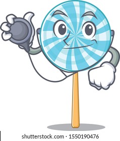 Lollipop in a doctor dressed with tools