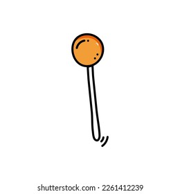 Lollipop doodle ilustración de vector dibujada a mano aislado en fondo blanco