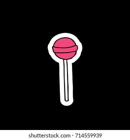 lollipop doodle icon, sticker