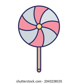 Lollipop Fill inside vector icon which can easily modify or edit 