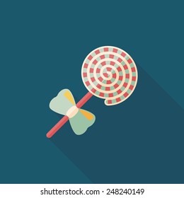 lollipop flat icon with long shadow,eps10