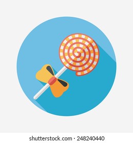 lollipop flat icon with long shadow,eps10
