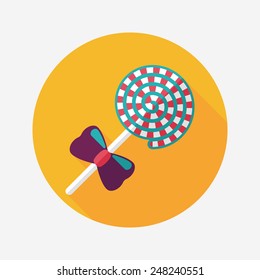 lollipop flat icon with long shadow,eps10