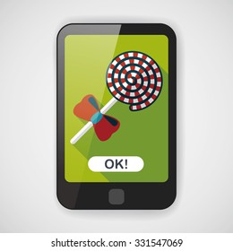 lollipop flat icon with long shadow,eps10