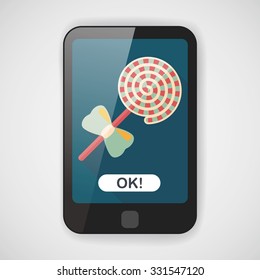 lollipop flat icon with long shadow,eps10