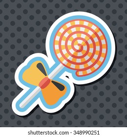 lollipop flat icon with long shadow,eps10