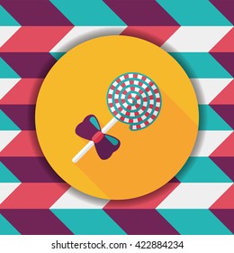 lollipop flat icon with long shadow,eps10