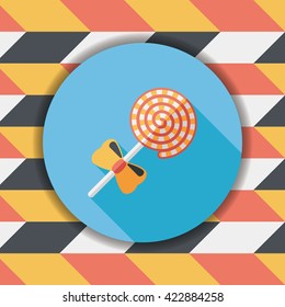 lollipop flat icon with long shadow,eps10