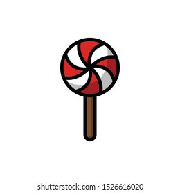 lollipop flat icon, vector illustration
