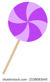 Lollipop flat icon vector isolated on white background.