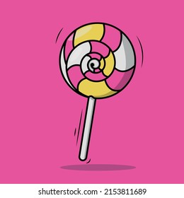 lollipop. food and drink concept vector illustration