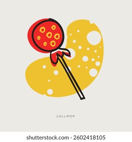 Lollipop, freehand-style drawing in Doodle style.