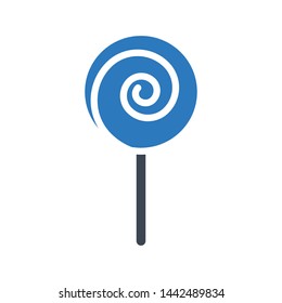 lollipop glyph color vector icon