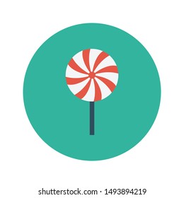 lollipop glyph flat vector icon