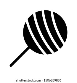 lollipop glyph flat vector icon