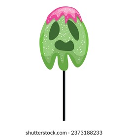 Lollipop for Halloween on white background