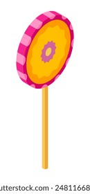 Lollipop - Ilustración vectorial isométrica dibujada a mano.