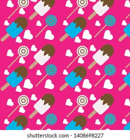 lollipop and Ice cream pattern background