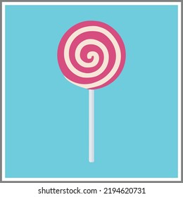 lollipop icon with blue background